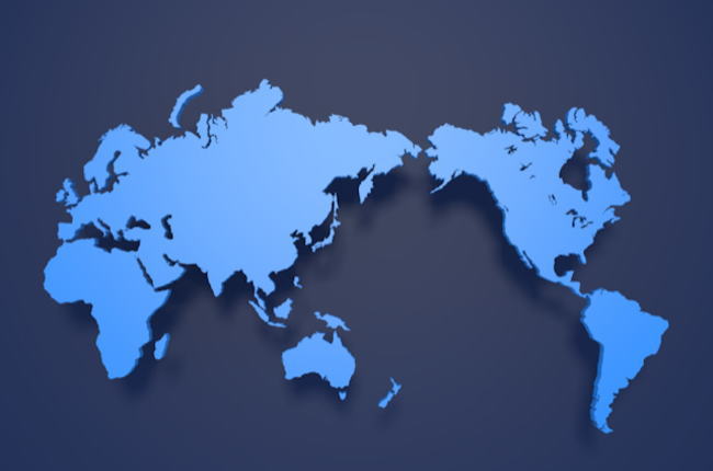 世界地図のイラスト