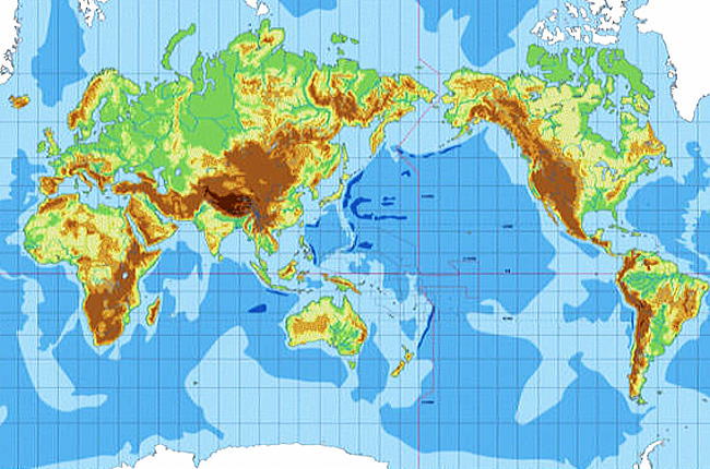 世界地図のイラスト