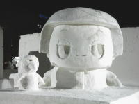 チコちゃんの雪像(2019年札幌雪まつり)