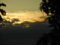 曇り空の夕焼け